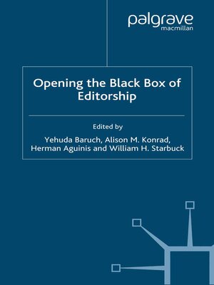 cover image of Opening the Black Box of Editorship